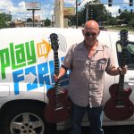 From David Smith (Musician at Roy Clark and Tour Driver at Mel Tillis Productions):  Got to see my ole friend Ruell Chappell and deliver some more instruments to him for Play it Forward. After seeing Kelly and I's post, our friend in Oregon, Mike Miller sent us his gift of 2 electric guitars. Thank You Mike! and Ruell Thanks you!, Great Gift! They will be placed in the hands of some great kids! So Post and share Play it Forward! it really works!